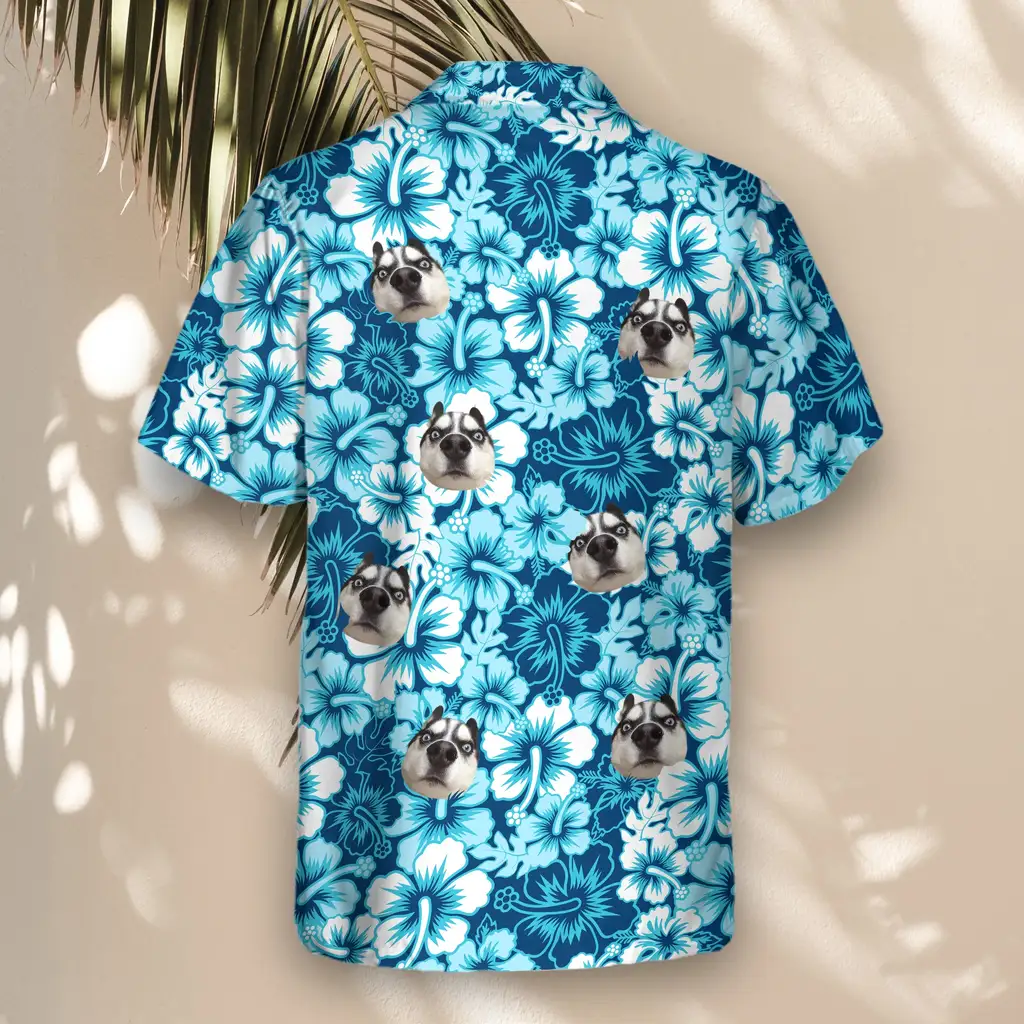 3 Surf Floral Hibiscus Aloha Custom Hawaiian Shirts With Faces Or Logos