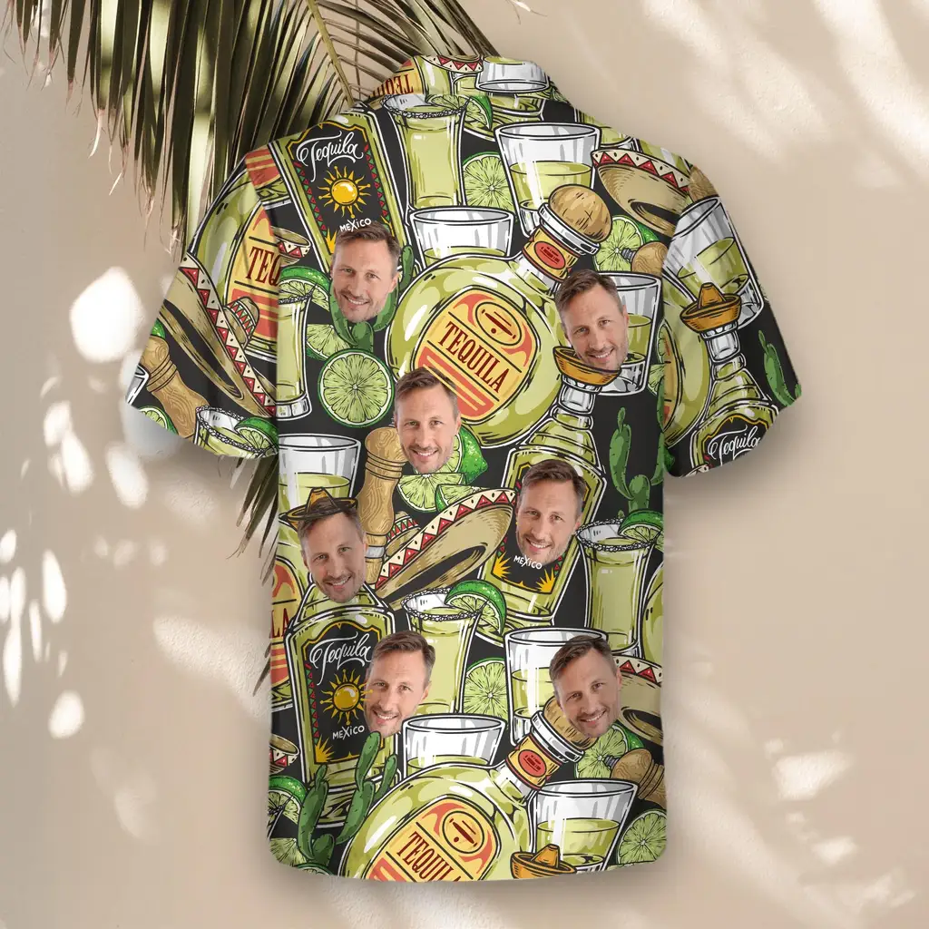 3 Tequila Tasting Aloha Custom Hawaiian Shirts With Faces Or Logos