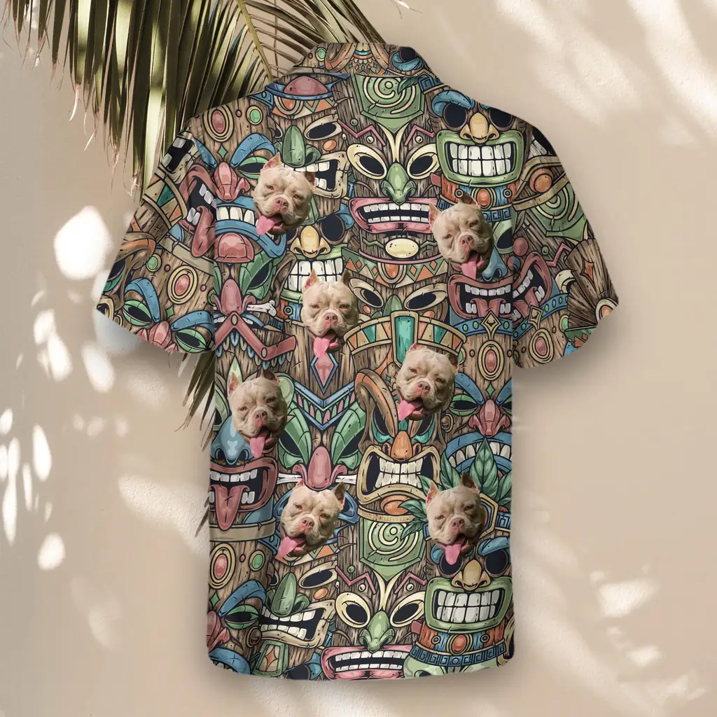 3 Tiki Island Vibes Aloha Custom Hawaiian Shirts With Faces Or Logos