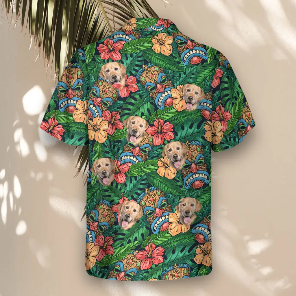 3 Tiki Paradise Warrior Aloha Custom Hawaiian Shirts With Faces Or Logos