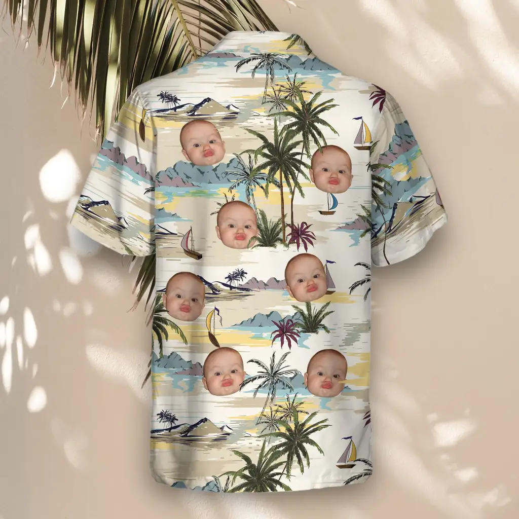 3 Tranquil Island Aloha Custom Hawaiian Shirts With Faces Or Logos 3 Tranquil Island Aloha Custom Hawaiian Shirts With Faces Or Logos