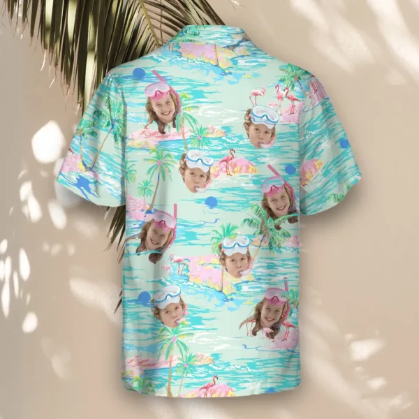3 Tropical Flamingo Paradise Aloha Custom Hawaiian Shirts With Faces Or Logos