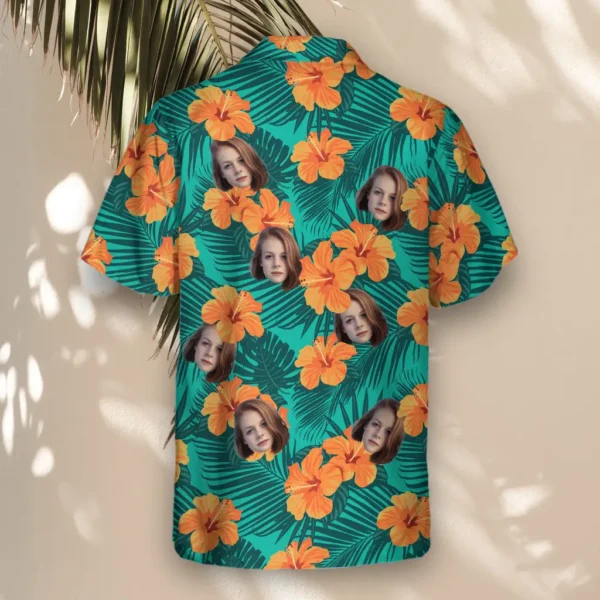 3 Tropical Flowers And Palm Leaves Aloha Custom Hawaiian Shirts With Faces Or Logos
