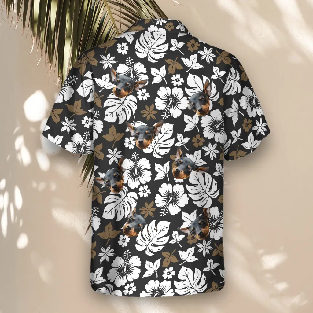 3 Tropical Hibiscus Flower Aloha Custom Hawaiian Shirts With Faces Or Logos