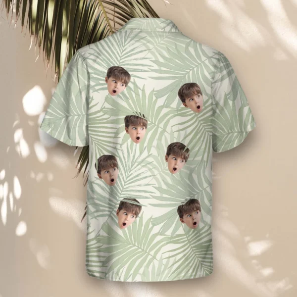 3 Tropical Leaf Dreams Aloha Custom Hawaiian Shirts With Faces Or Logos