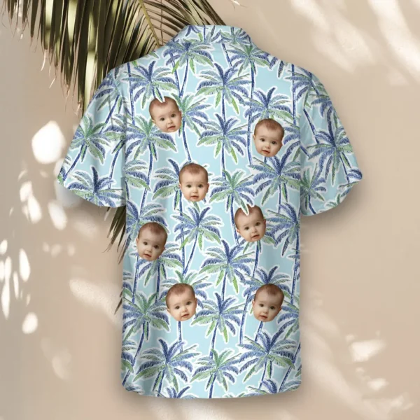 3 Tropical Palm Paradise Aloha Custom Hawaiian Shirts With Faces Or Logos