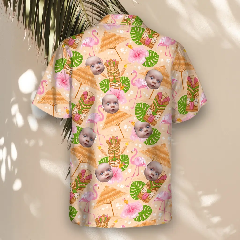 3 Tropical Tiki Grill Fest Aloha Custom Hawaiian Shirts With Faces Or Logos