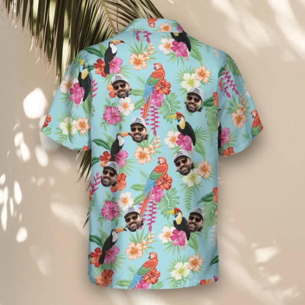 3 Tropical Toucan Macaw Paradise Aloha Custom Hawaiian Shirts With Faces Or Logos