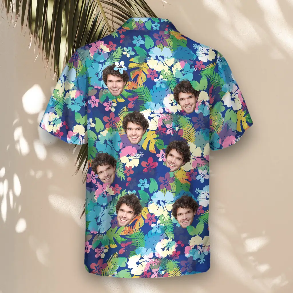 3 Vibrant Hibiscus Aloha Custom Hawaiian Shirts With Faces Or Logos