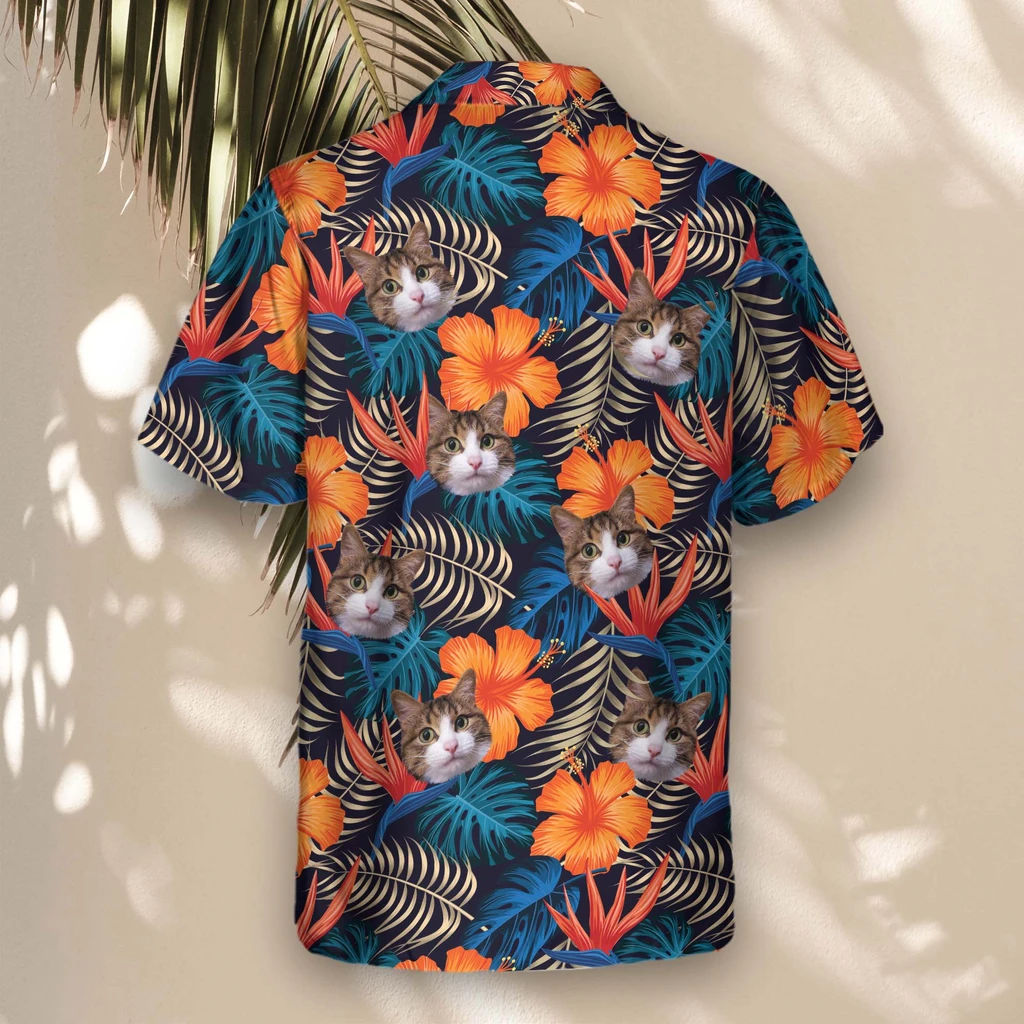 3 Vibrant Tropical Floral Aloha Custom Hawaiian Shirts With Faces Or Logos