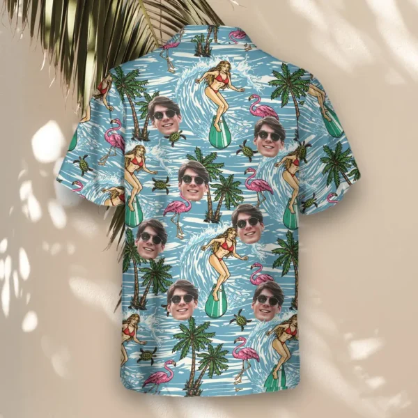 3 Vintage Surf Sun Aloha Custom Hawaiian Shirts With Faces Or Logos