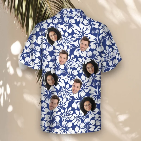 3 Weathered Tropic Hibiscus Aloha Custom Hawaiian Shirts With Faces Or Logos