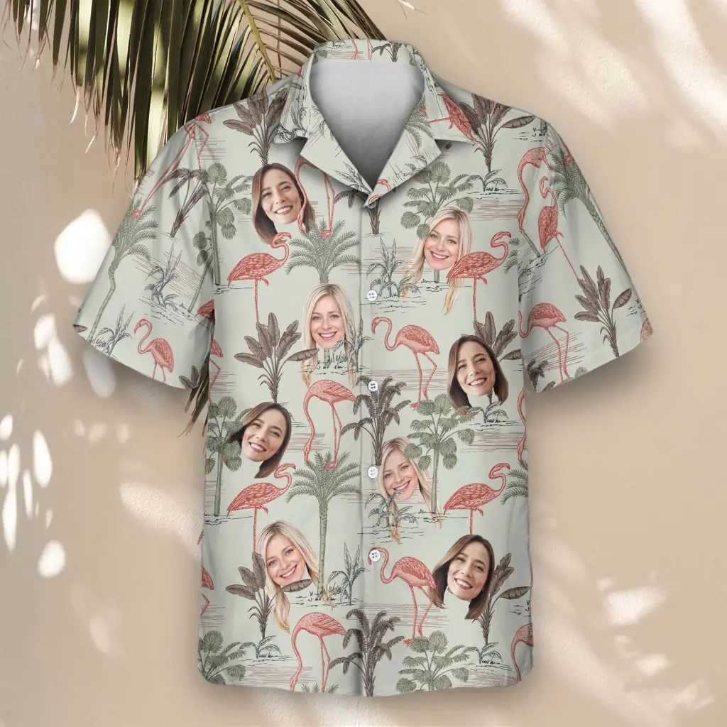 4 Exotic Jungle Aloha Custom Hawaiian Shirts With Faces Or Logos