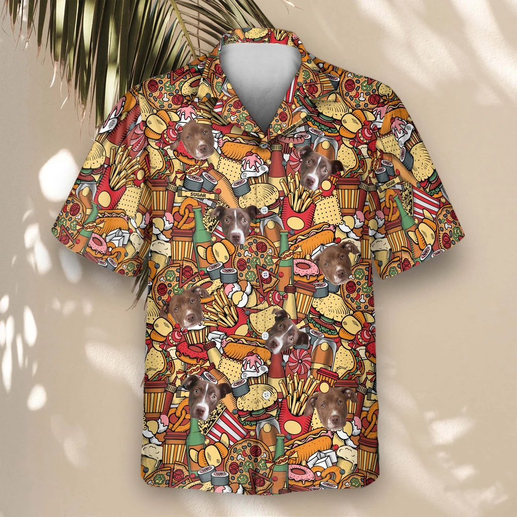 4 Fast Food Party Aloha Custom Hawaiian Shirts With Faces Or Logos