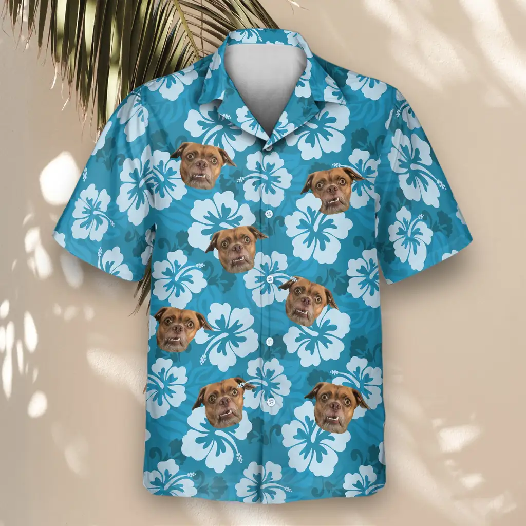 4 Hibiscus Paradise Vibes Aloha Custom Hawaiian Shirts With Faces Or Logos