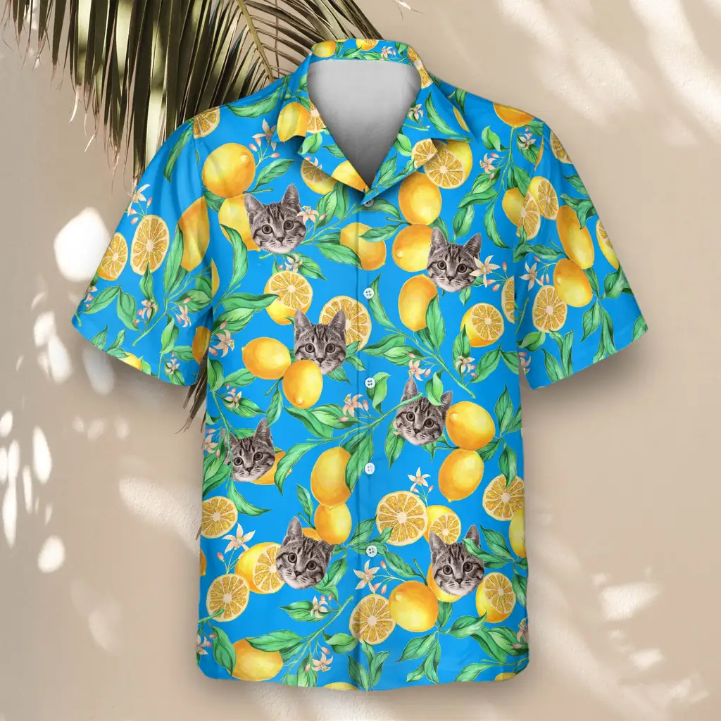 4 Lemon Grove Breeze Aloha Custom Hawaiian Shirts With Faces Or Logos 4 Lemon Grove Breeze Aloha Custom Hawaiian Shirts With Faces Or Logos