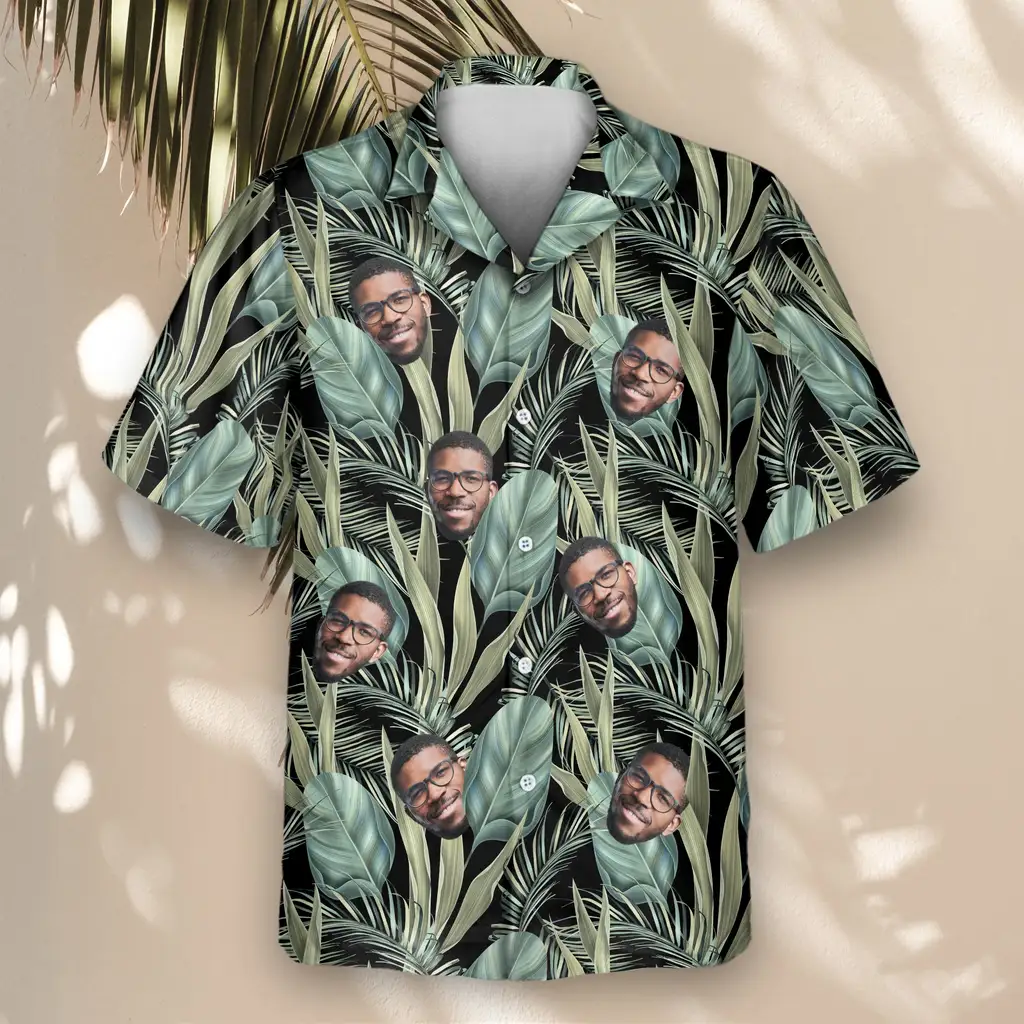 4 Palm Grove Aloha Custom Hawaiian Shirts With Faces Or Logos