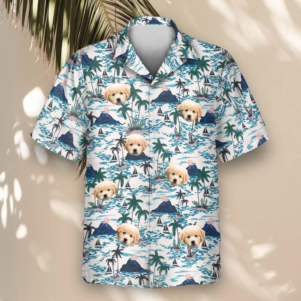 4 Sunset Sail Aloha Custom Hawaiian Shirts With Faces Or Logos 4 Sunset Sail Aloha Custom Hawaiian Shirts With Faces Or Logos