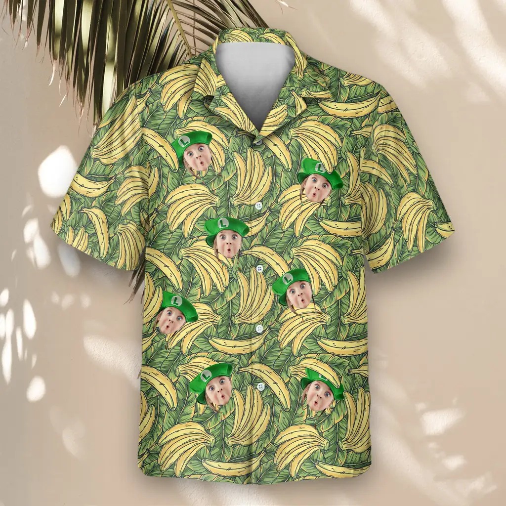 4 Tropical Banana Bliss Aloha Custom Hawaiian Shirts With Faces Or Logos 4 Tropical Banana Bliss Aloha Custom Hawaiian Shirts With Faces Or Logos