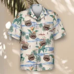 1 Tropical Island Paradise Aloha Custom Hawaiian Shirts With Faces Or Logos