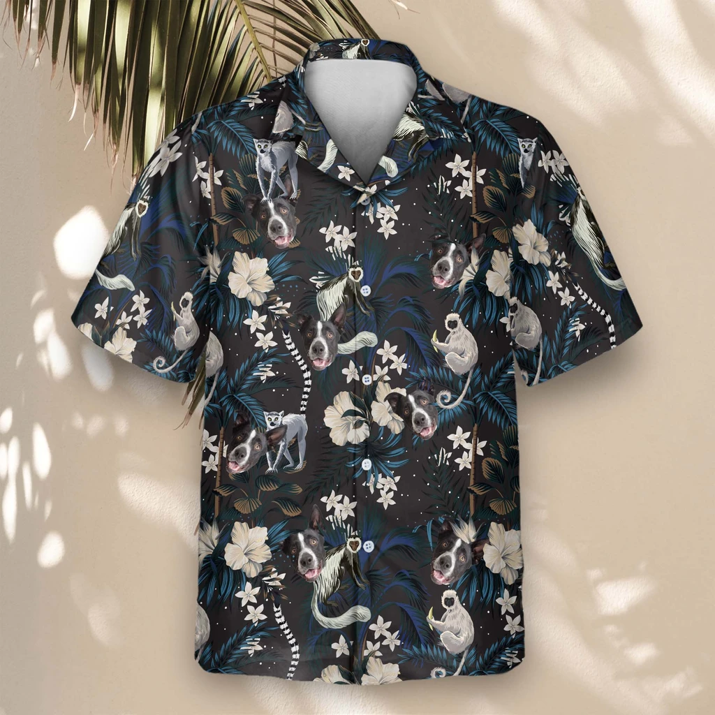 4 Tropical Night Bloom Aloha Custom Hawaiian Shirts With Faces Or Logos