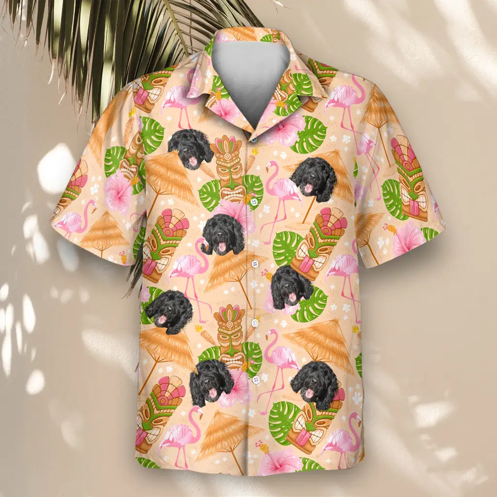 4 Tropical Tiki Grill Fest Aloha Custom Hawaiian Shirts With Faces Or Logos