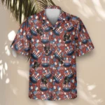1 Uncle Sam Celebration Aloha Custom Hawaiian Shirts With Faces Or Logos