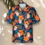 1 Vibrant Tropical Floral Aloha Custom Hawaiian Shirts With Faces Or Logos