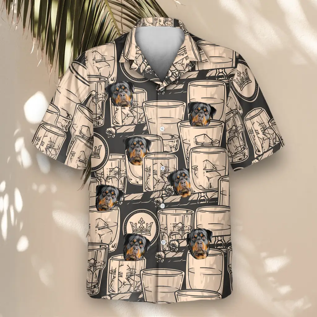 4 Whiskey Booze Aloha Custom Hawaiian Shirts With Faces Or Logos. 4 Whiskey Booze Aloha Custom Hawaiian Shirts With Faces Or Logos.