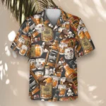 1 Whiskey Skulls Retro Aloha Custom Hawaiian Shirts With Faces Or Logos