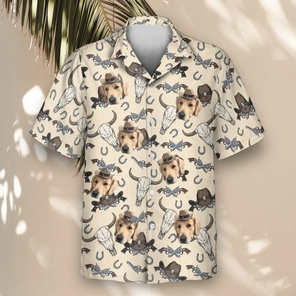 4 Wild West Justice Aloha Custom Hawaiian Shirts With Faces Or Logos