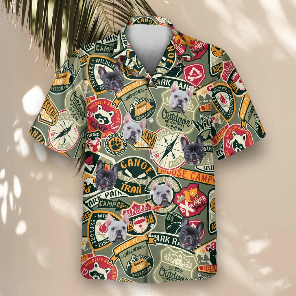 4 Wilderness Adventure Aloha Custom Hawaiian Shirts With Faces Or Logos