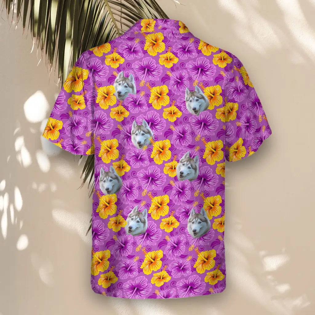 5 Enchanted Hibiscus Garden Aloha Custom Hawaiian Shirts With Faces Or Logos