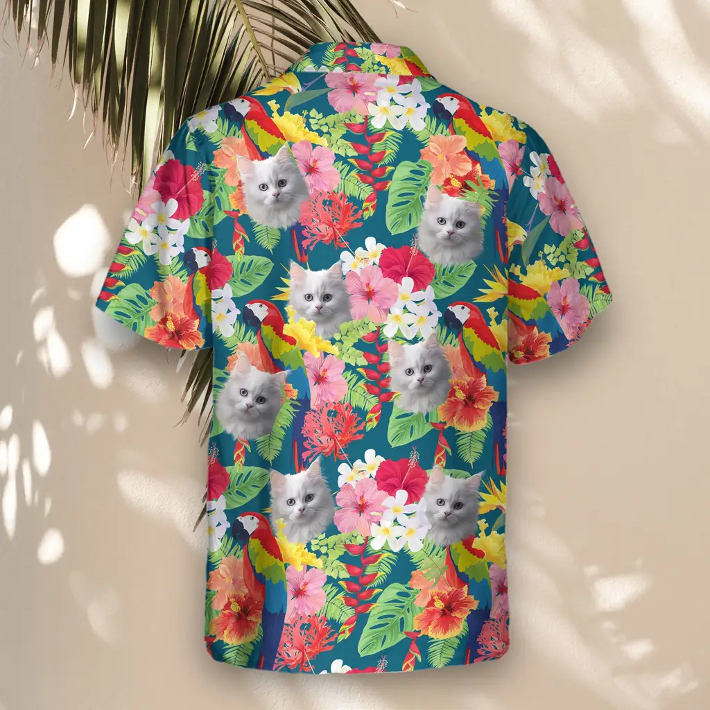 5 Macaw Jungle Vibes Aloha Custom Hawaiian Shirts With Faces Or Logos 5 Macaw Jungle Vibes Aloha Custom Hawaiian Shirts With Faces Or Logos