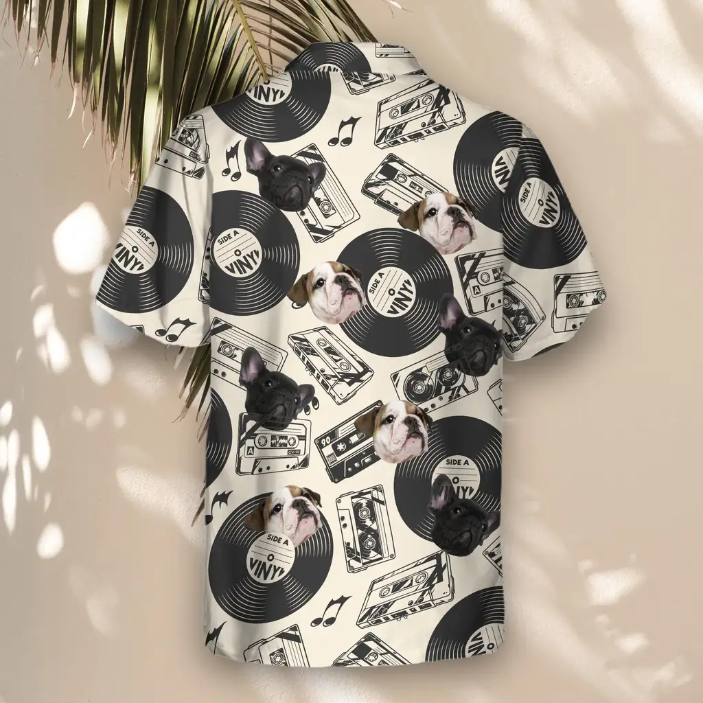 5 Retro Record Vibes Aloha Custom Hawaiian Shirts With Faces Or Logos 5 Retro Record Vibes Aloha Custom Hawaiian Shirts With Faces Or Logos