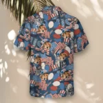 1 Retro USA Flag Aloha Custom Hawaiian Shirts With Faces Or Logos
