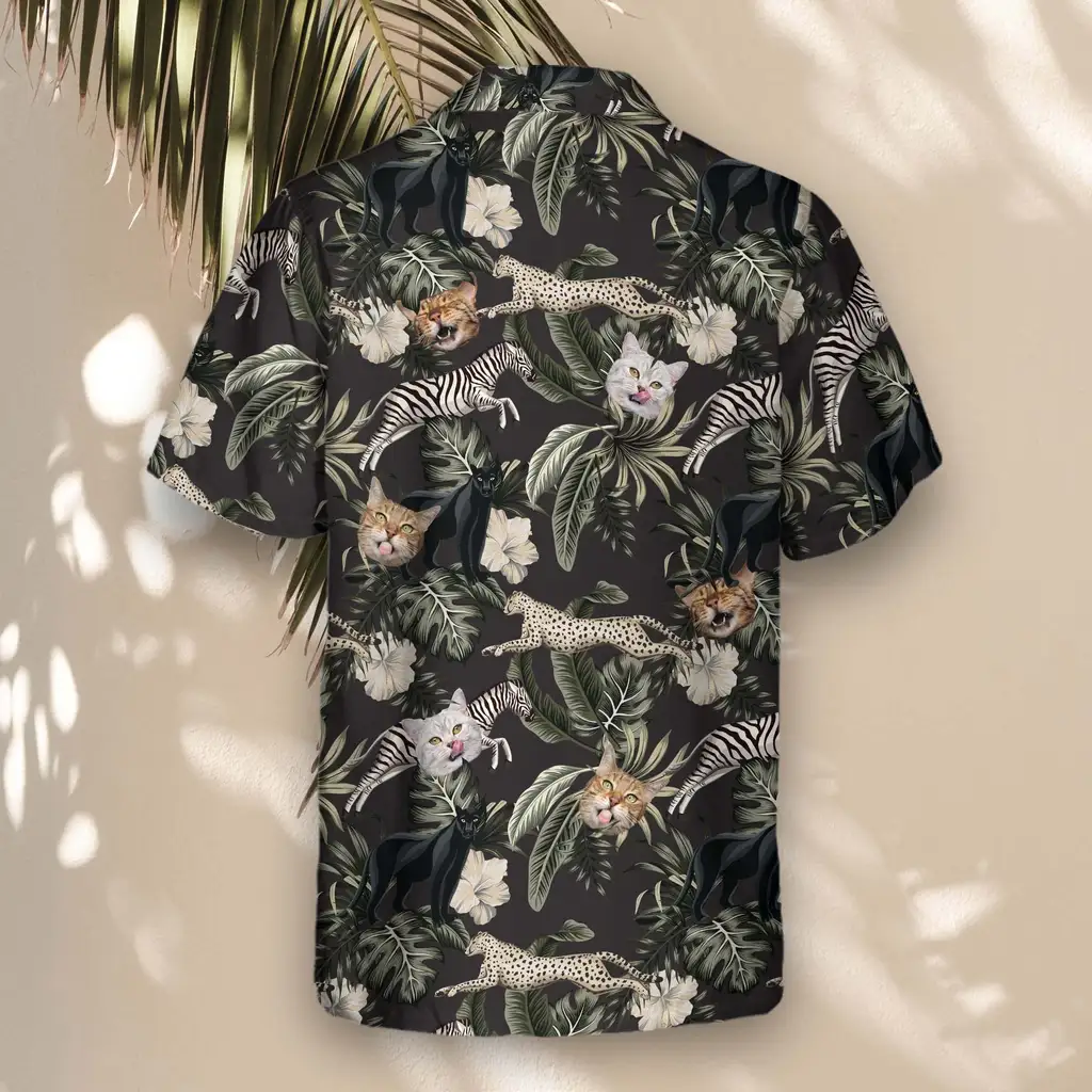 5 Running Wildlife Animal Aloha Custom Hawaiian Shirts With Faces Or Logos