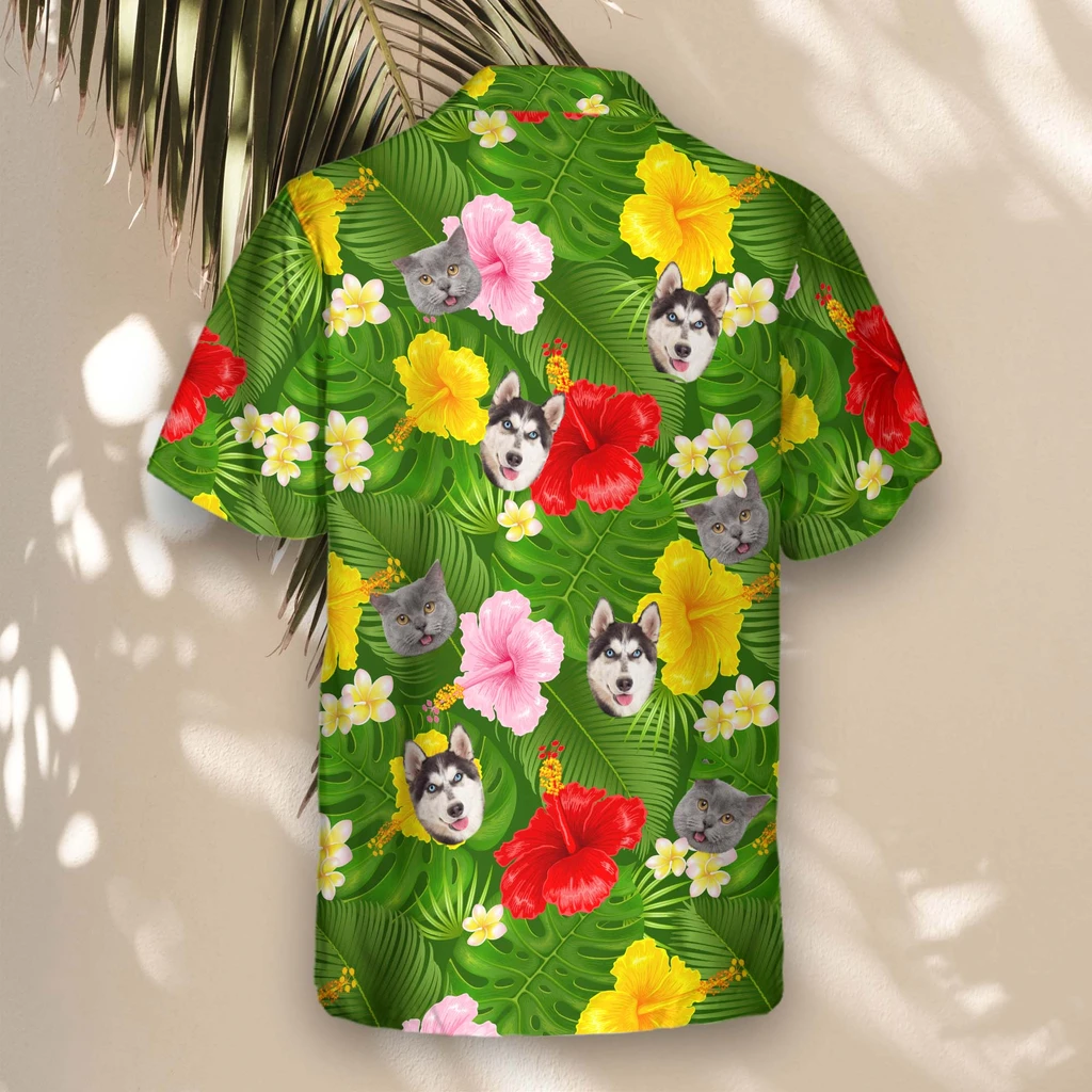 5 Summer Tropical Aloha Custom Hawaiian Shirts With Faces Or Logos