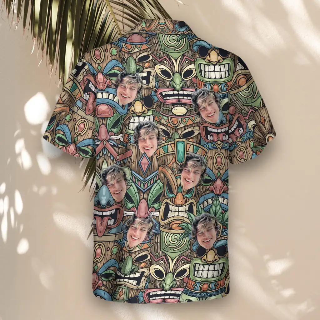 5 Tiki Island Vibes Aloha Custom Hawaiian Shirts With Faces Or Logos