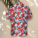 1 Tropical Red Flowers Aloha Custom Hawaiian Shirts With Faces Or Logos