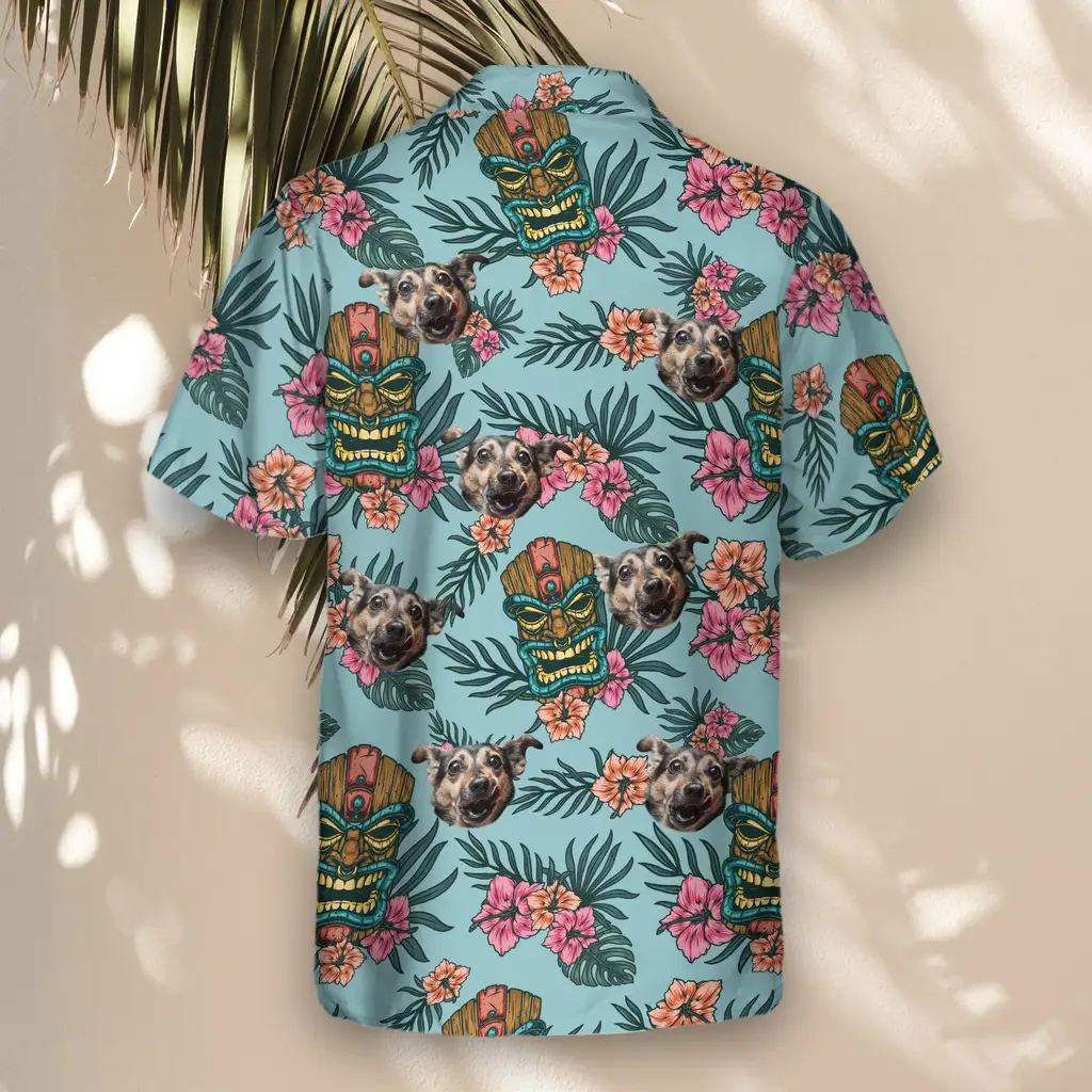 5 Tropical Tiki Mask Aloha Custom Hawaiian Shirts With Faces Or Logos