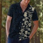 polynesian tribal hawaiian shirt black tiki dolphin.jpg