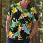 black cat hawaiian shirt tropical pineapple floral.jpg