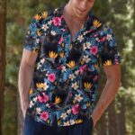 black cat hawaiian shirt tropical flowers paradise.jpg