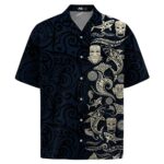 polynesian tribal hawaiian shirt black tiki dolphin.jpg