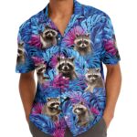 raccoon hawaiian shirt tropical blue.jpg