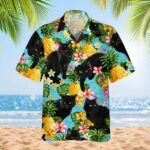 black cat hawaiian shirt tropical pineapple floral.jpg