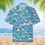 shark attack hawaiian shirt ocean waves mermaid.jpg