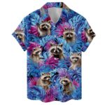 raccoon hawaiian shirt tropical blue.jpg