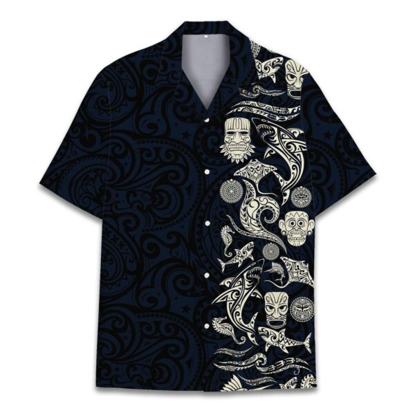 polynesian tribal hawaiian shirt black tiki dolphin.jpg